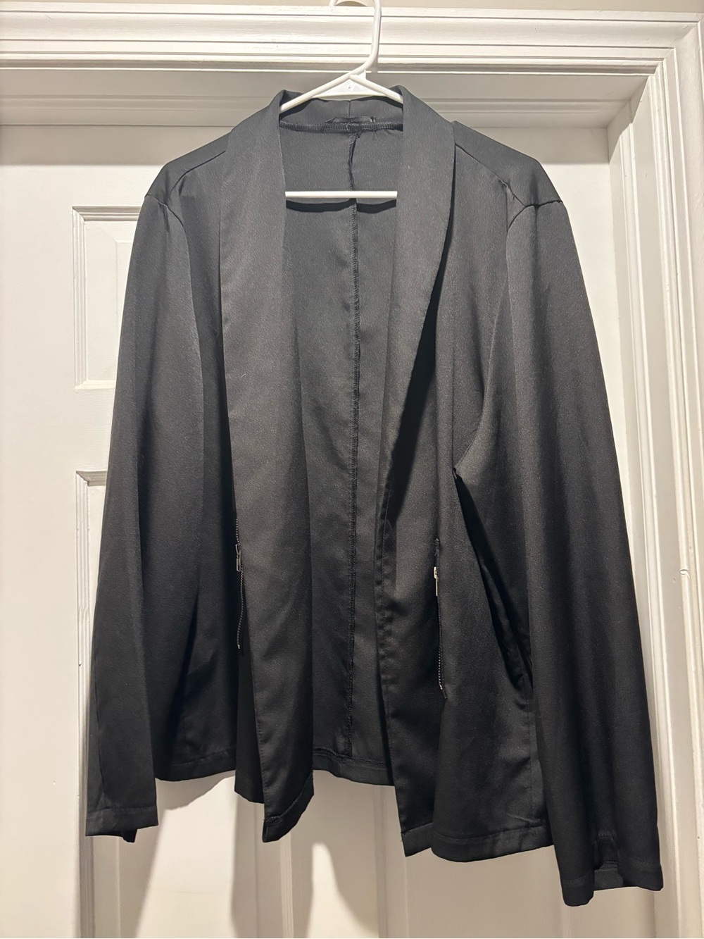 SHEIN Black Open-Front Blazer Jacket